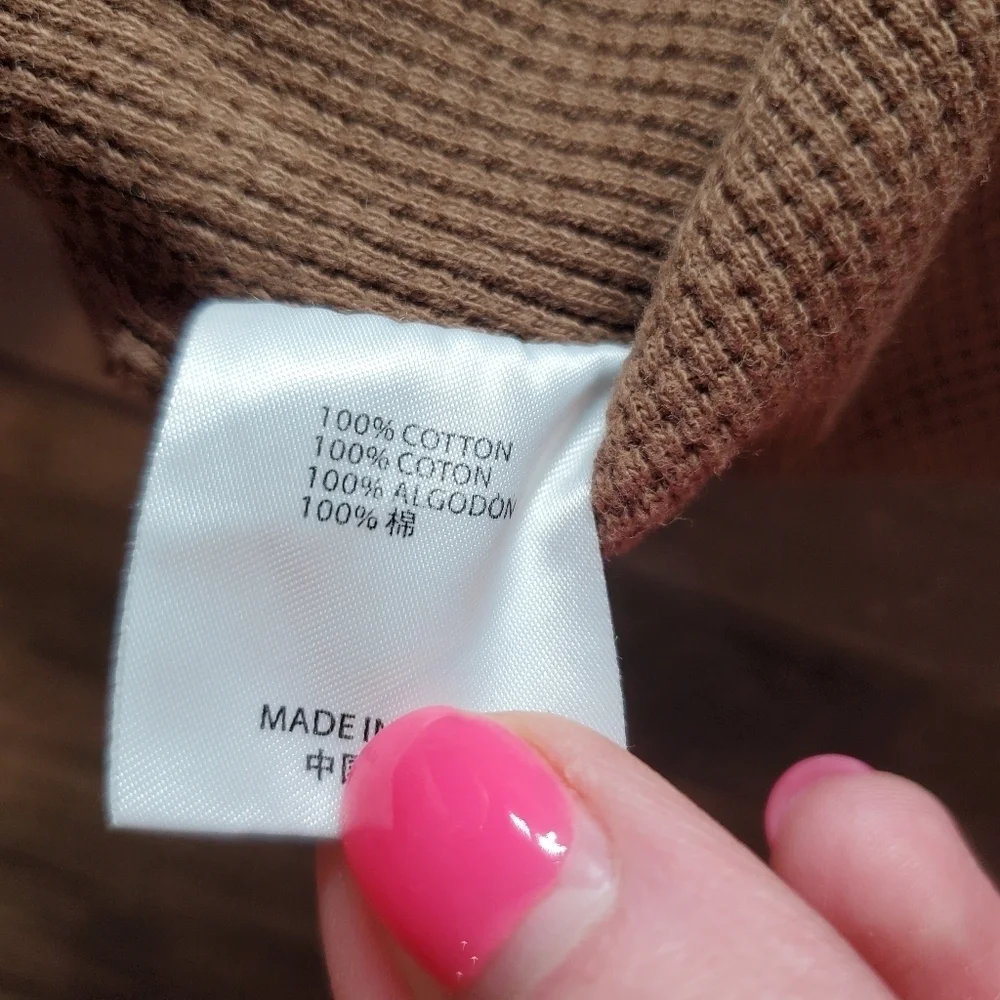 Brandy Melville 100% Cotton Brown Waffle Knit Women's Skirt Size Medium EUC
